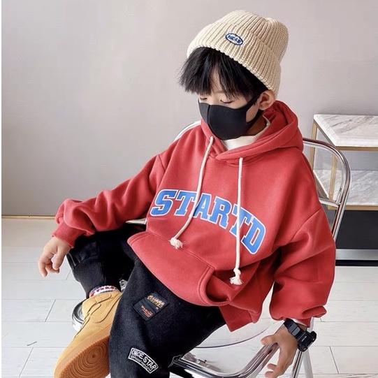 Áo hoodie Con Xinh form rộng nỉ trẻ em STARD thời trang thu đông cho trẻ em từ 4 đến 10 tuổi