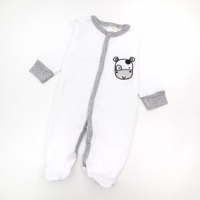 Bộ 3 áo liền quần Little Duck Happy Sleepsuit liền tất cho bé 0-9 tháng