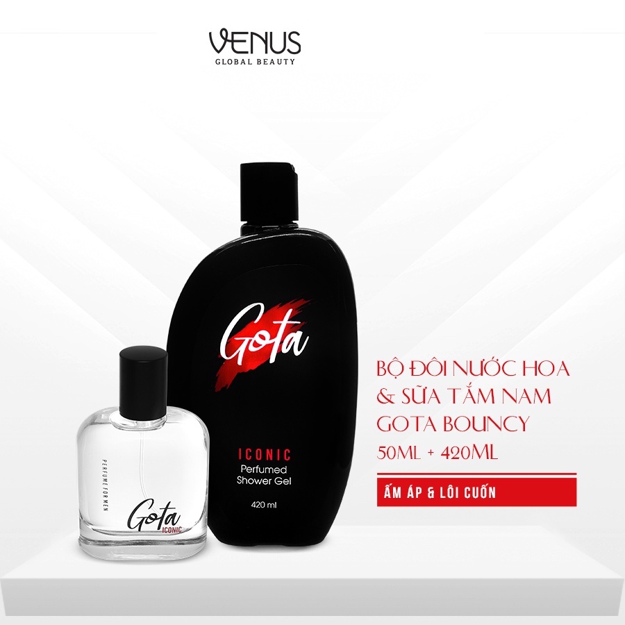 Bộ đôi Nước hoa Và Sữa tắm Nam Gota Iconic Chính Hãng: Nước Hoa Nam 50ml+ Sữa
Tắm Nam 420ml