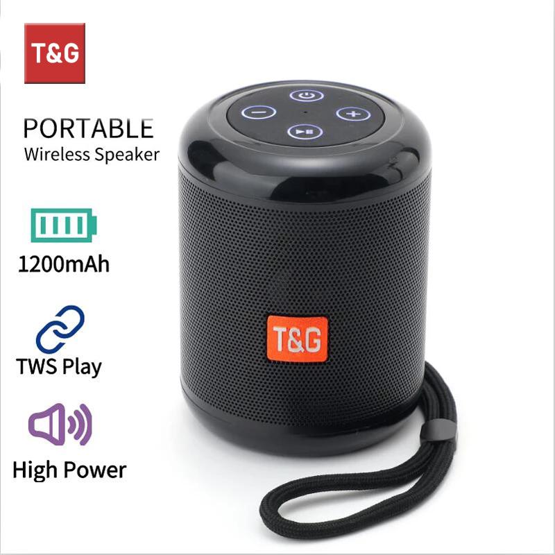 TG519 Tai Nghe Bluetooth Loa Di Động Không Dây Chống Nước Loa Ngoài Trời Âm Thanh Nổi Vòm Hỗ Trợ Người Chơi NẾU/USB Đài FM Color: Red