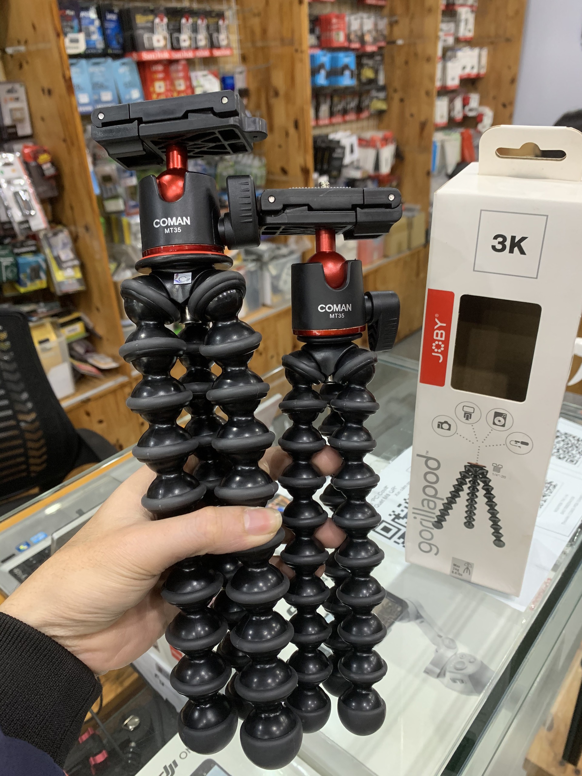 Chân xoắn Joby GorillaPod 1K + Ball Coman, Hàng chính hãng