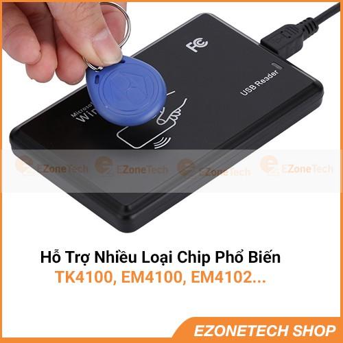 Đầu Đọc Thẻ Từ RFID Tần Số 125khz Không Cần Driver Hiện Thị Dữ Liệu Lên Notepad