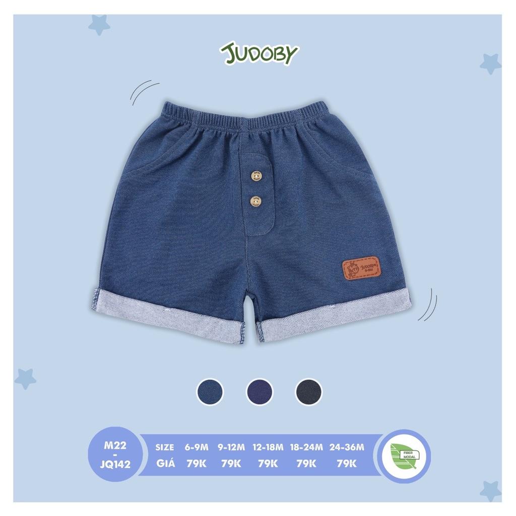 Judoby Dokma Quần đùi xắn gấu denim bé trai 6-36 tháng JQ142