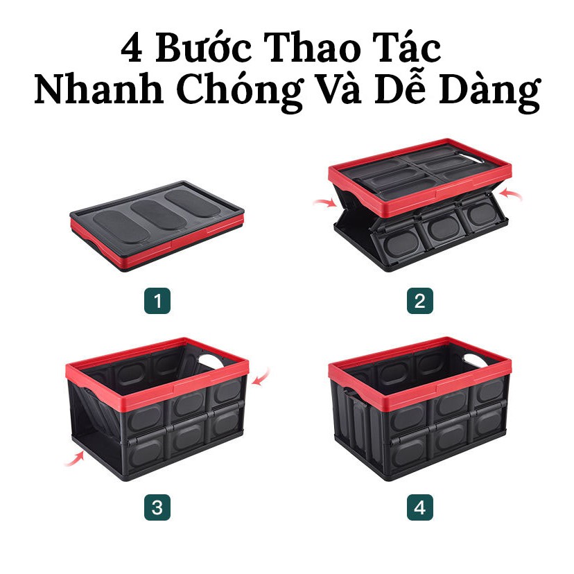 Thùng đựng đồ gấp gọn, thùng đựng đồ xe ôtô, hộp đựng đồ gấp gọn đa năng gia đình văn phòng cắm trại R-3640
