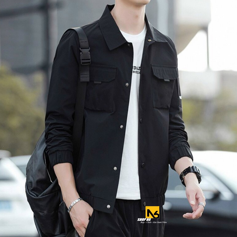 Áo Khoác Big Size Unisex Áo Khoác Kaki Nam Nữ Chống Lạnh Chống Nắng Chống Nóng Chống Gió Có Túi Có Cổ Bẻ Hàn Quốc Thời Trang Cao Cấp QK48