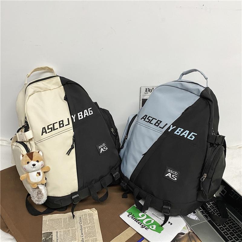 BALO Đi Học có dung tích lớn phối 2 màu chống thấm nước phong cách Unisex dùng để đi học, đi chợi