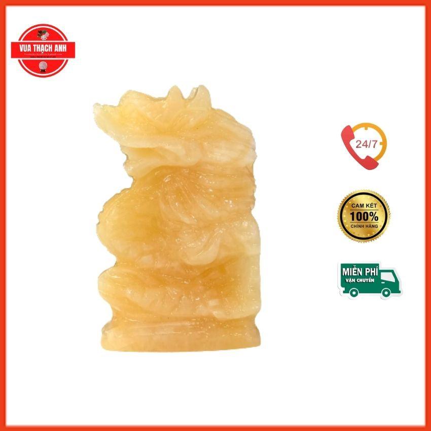 Tượng Đá Hình Rồng Ngọc Hoàng Long Trang Trí Bàn Làm Việc 7*10cm nặng 200g Đá Nguyên Khối