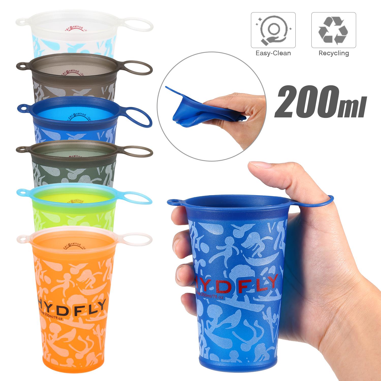 Ly mềm 200ml với kích thước nhỏ gọn và có thể thu gọn, rất hữu ích cho các môn thể thao ngoài trời như thể hình, chơi bóng rổ