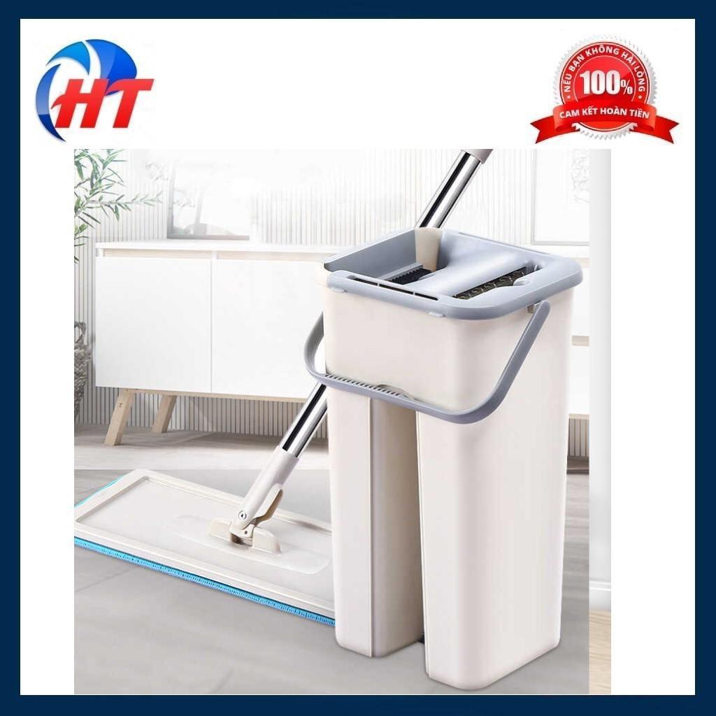 Bộ Cây Lau Nhà Thông Minh Kèm Thùng Vắt 2 Ngăn - Hàng Chất Lượng
