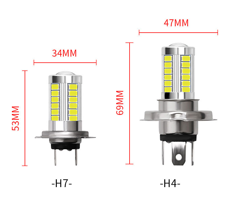 Đèn LED xe chân H4 H7 H8/H11 9005 9006 H5630-33