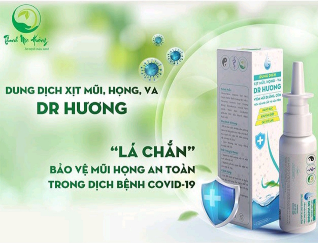 Xoang mũi dung dịch xịt mũi họng VA Dr Hương Thanh Mộc Hương 15ml
