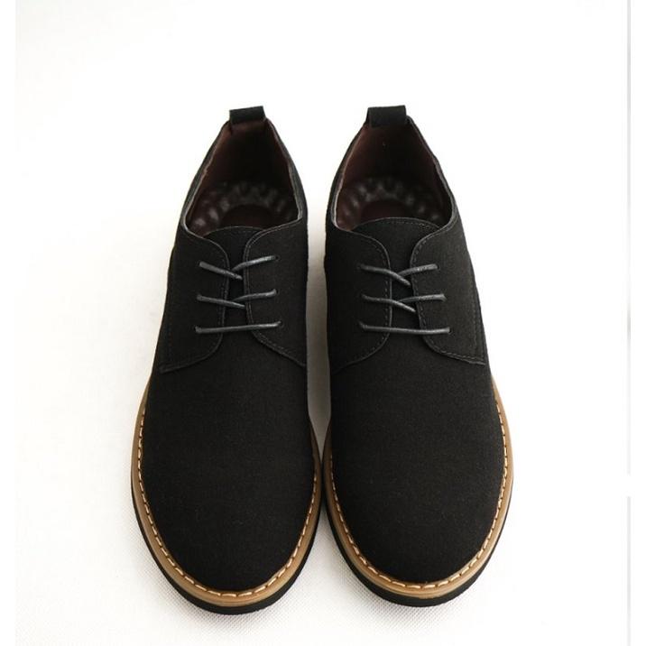 giày tây nam Derby Black Suede