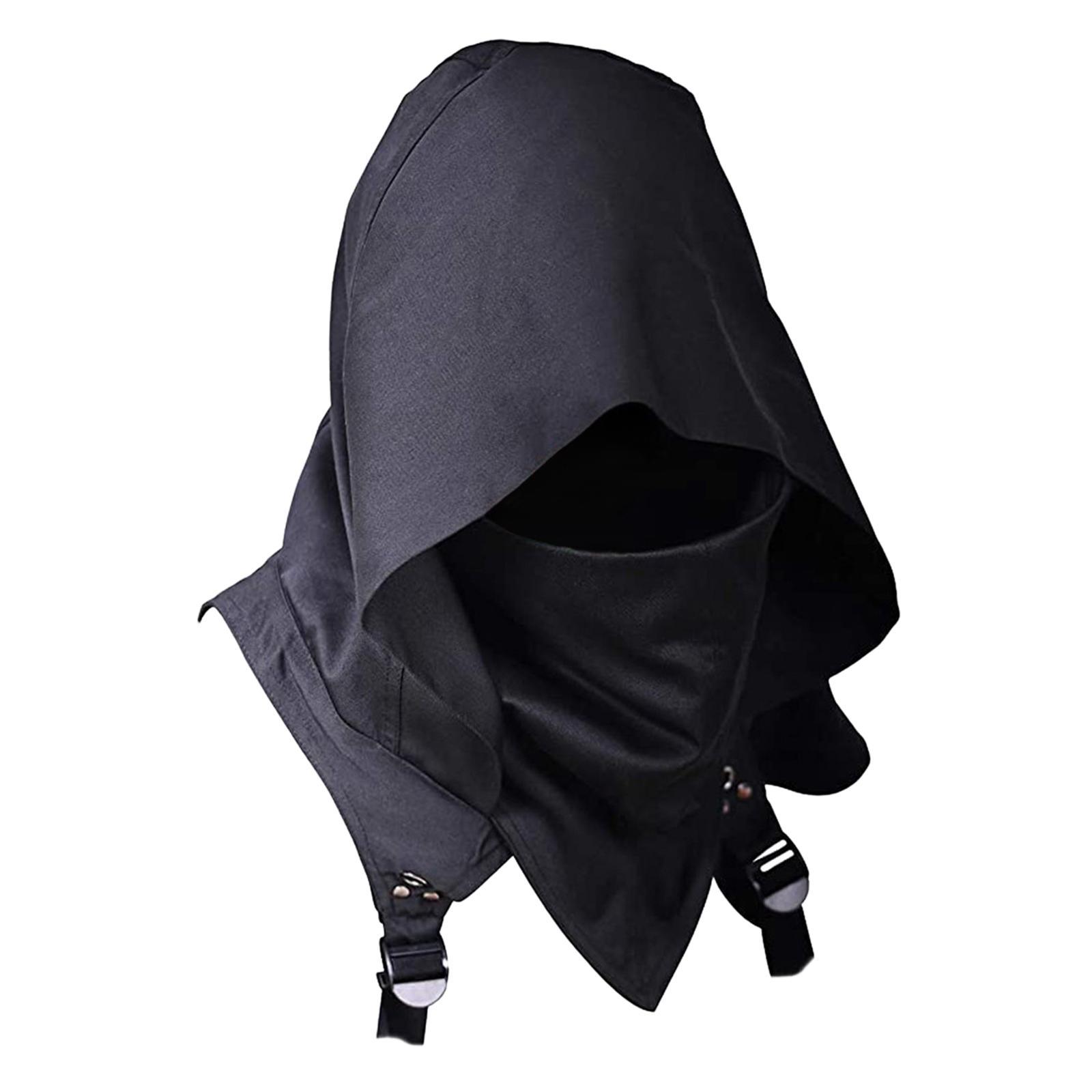 Cowl Hood Halloween Cowl Hooded Cape Hat Costume Accessories Witch Cape Devil Cape Gothic Rogue Cowl Hat for Party Festival Photography Prop