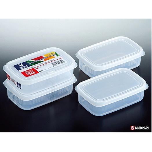 Set 2 hộp nhựa nắp dẻo 450ml Nakaya Nhật Bản chịu nhiệt tốt, an toàn sức khỏe, chịu lò vi sóng, tủ đông lạnh