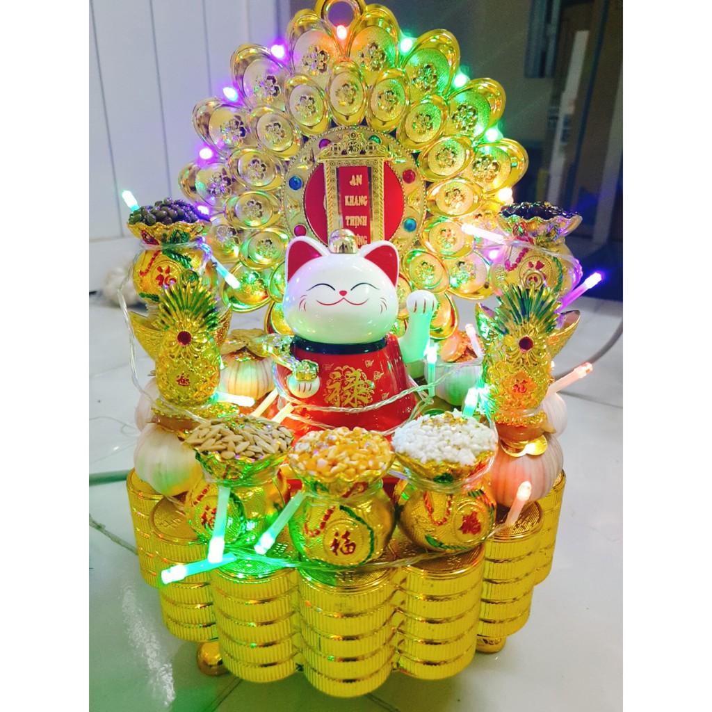 Tháp mèo thần tài có đèn led