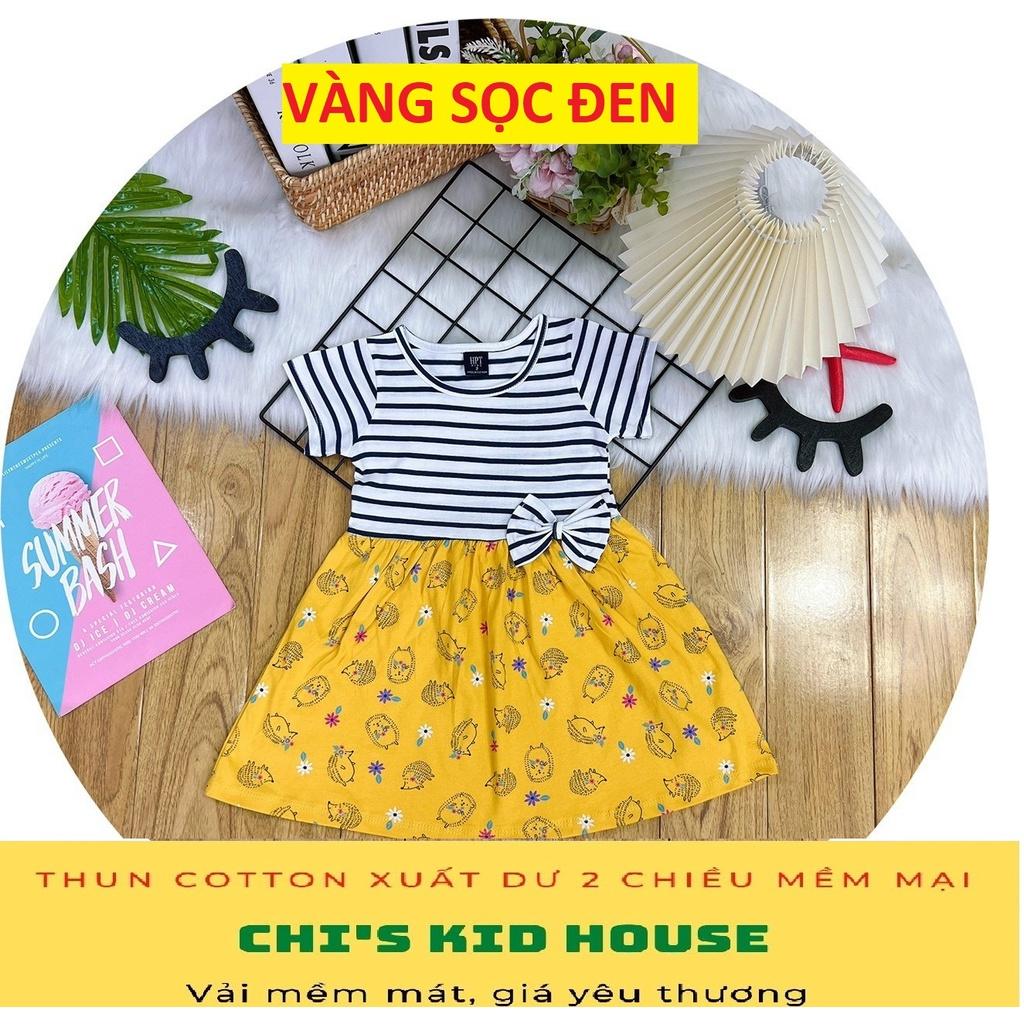 (VẢI XUẤT DƯ) ĐẦM SỌC PHỐI NƠ SIÊU DỄ THƯƠNG PHIÊN BẢN LIMITED CHO BÉ 9-25KG