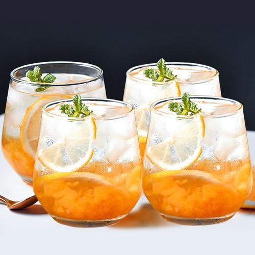 Ly thủy tinh  Rock 370ml phong cách hàn quốc chuyên uống nước ép