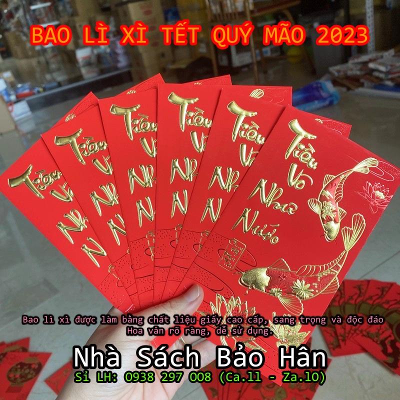 Bao Lì Xì Tết 2023 Giấy Nhung Hàng Đẹp độc lạ màu đỏ may mắn năm QUÝ MÃO - Nhiều Mẫu Cực Đẹp