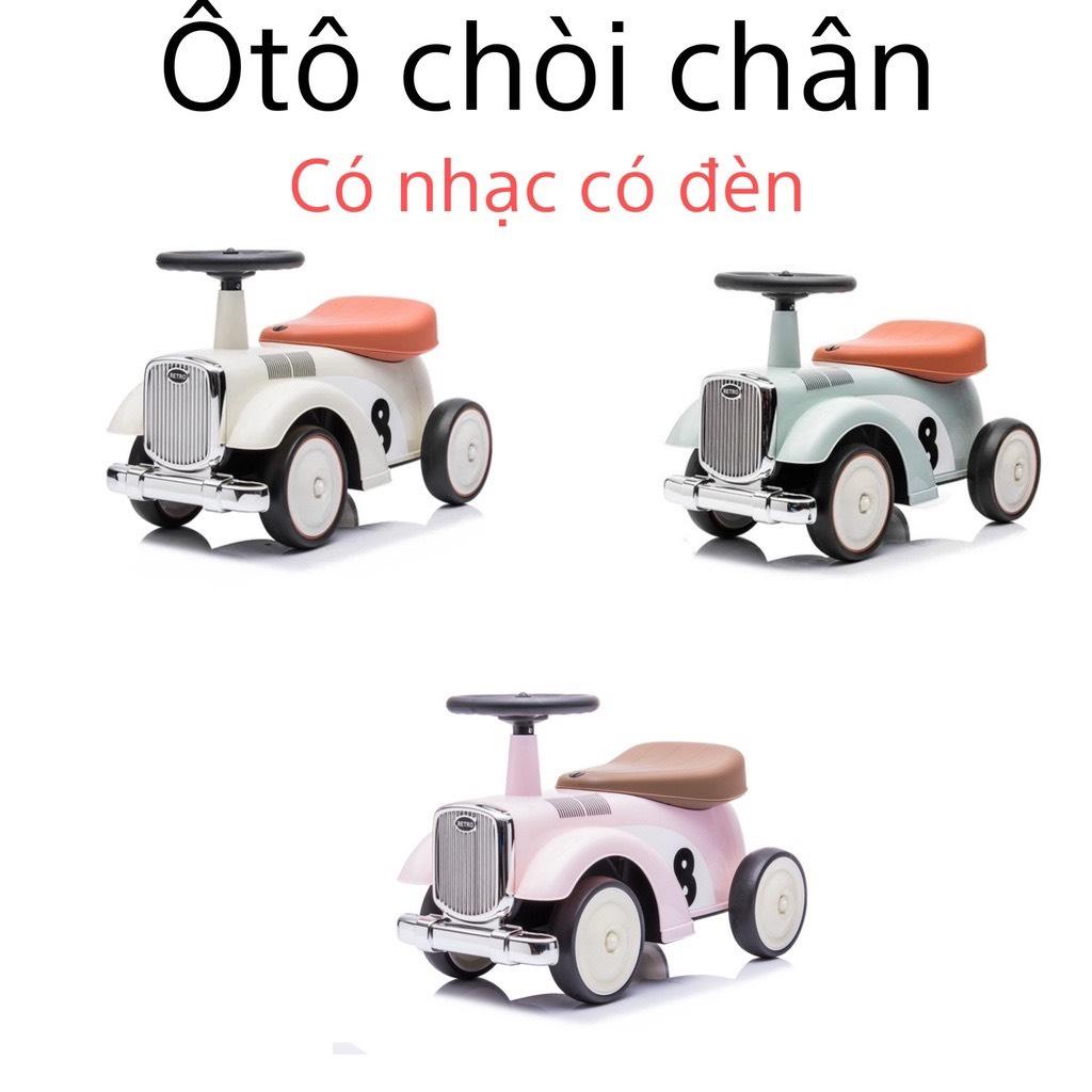 Xe lắc cho bé, Xe chòi chân trẻ em hình ô tô phát nhạc đèn sinh động hàng cao cấp