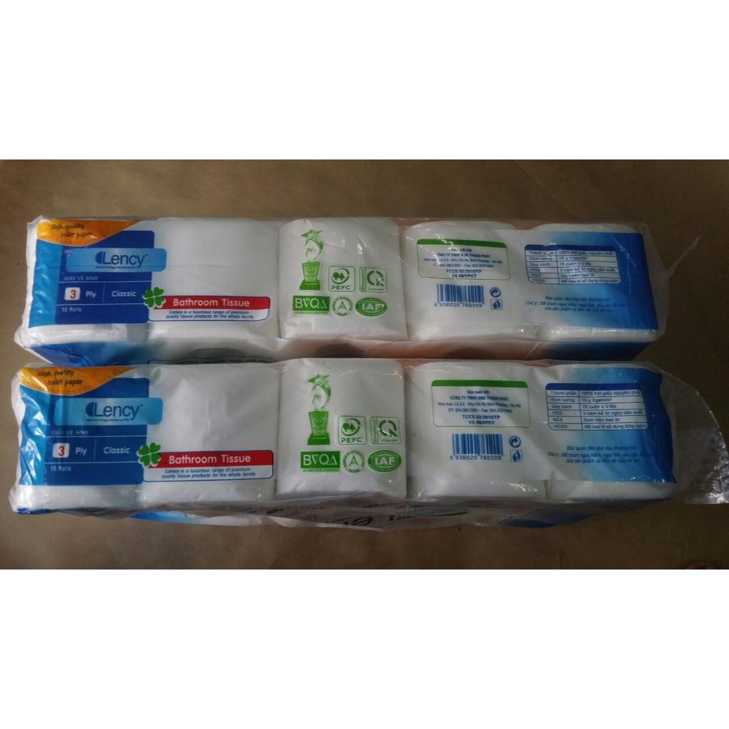 Giấy vệ sinh Lency 15 cuộn cao cấp ( 3 lớp )