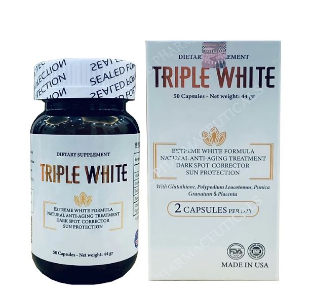 Viên uống Triple white, Viên uống Glutathione 1200 mg ( Mẫu mới )