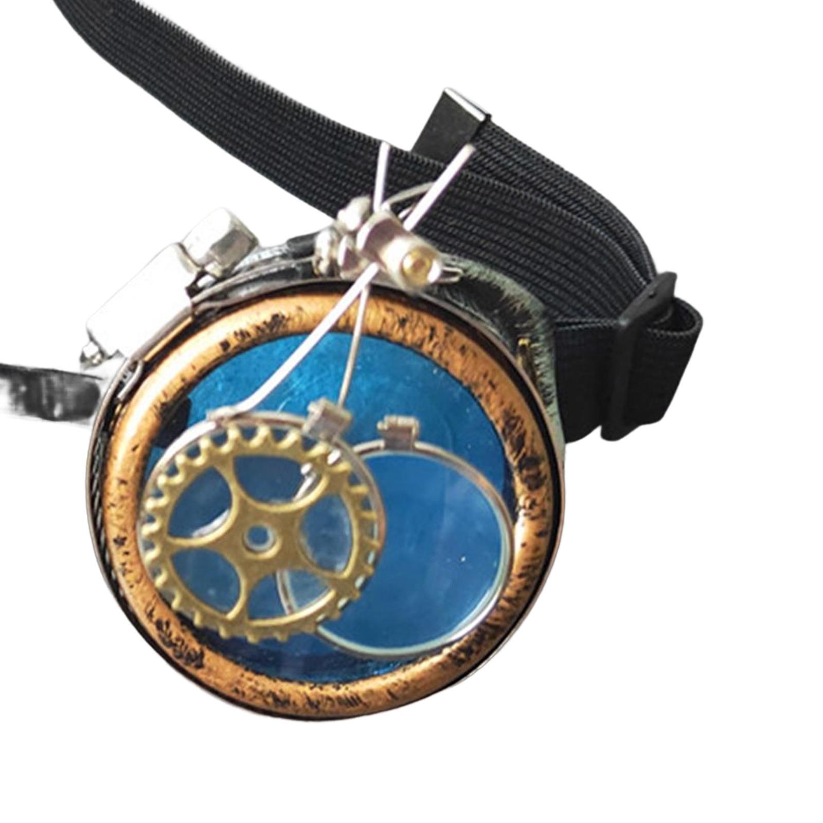 Fashion Steampunk Goggles Eyewear Men Props Punk Colored Glasses