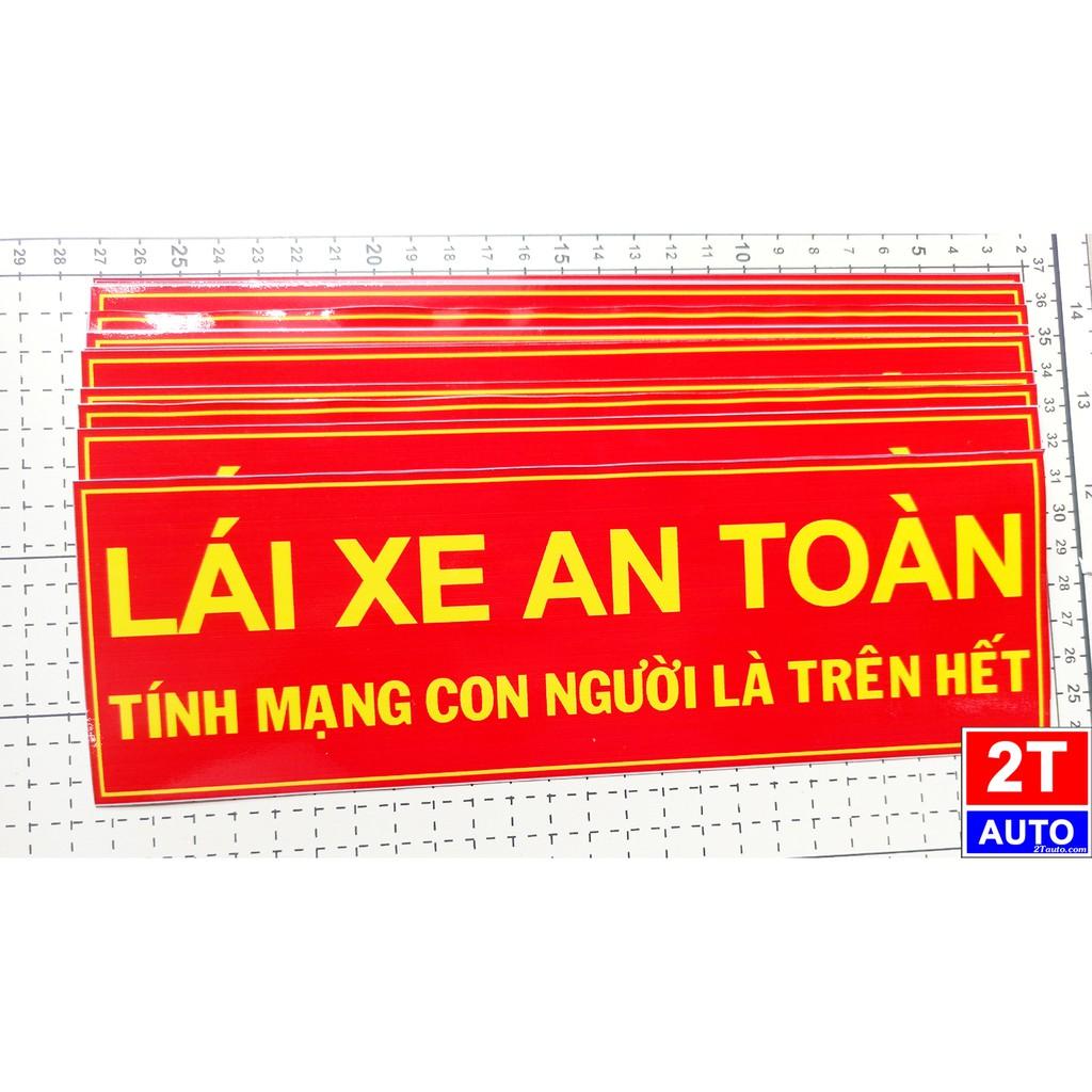 LOGO LÁI XE AN TOÀN - NỀN ĐỎ - NHIỀU KÍCH CỠ, sticker tấm dán lái xe an toàn