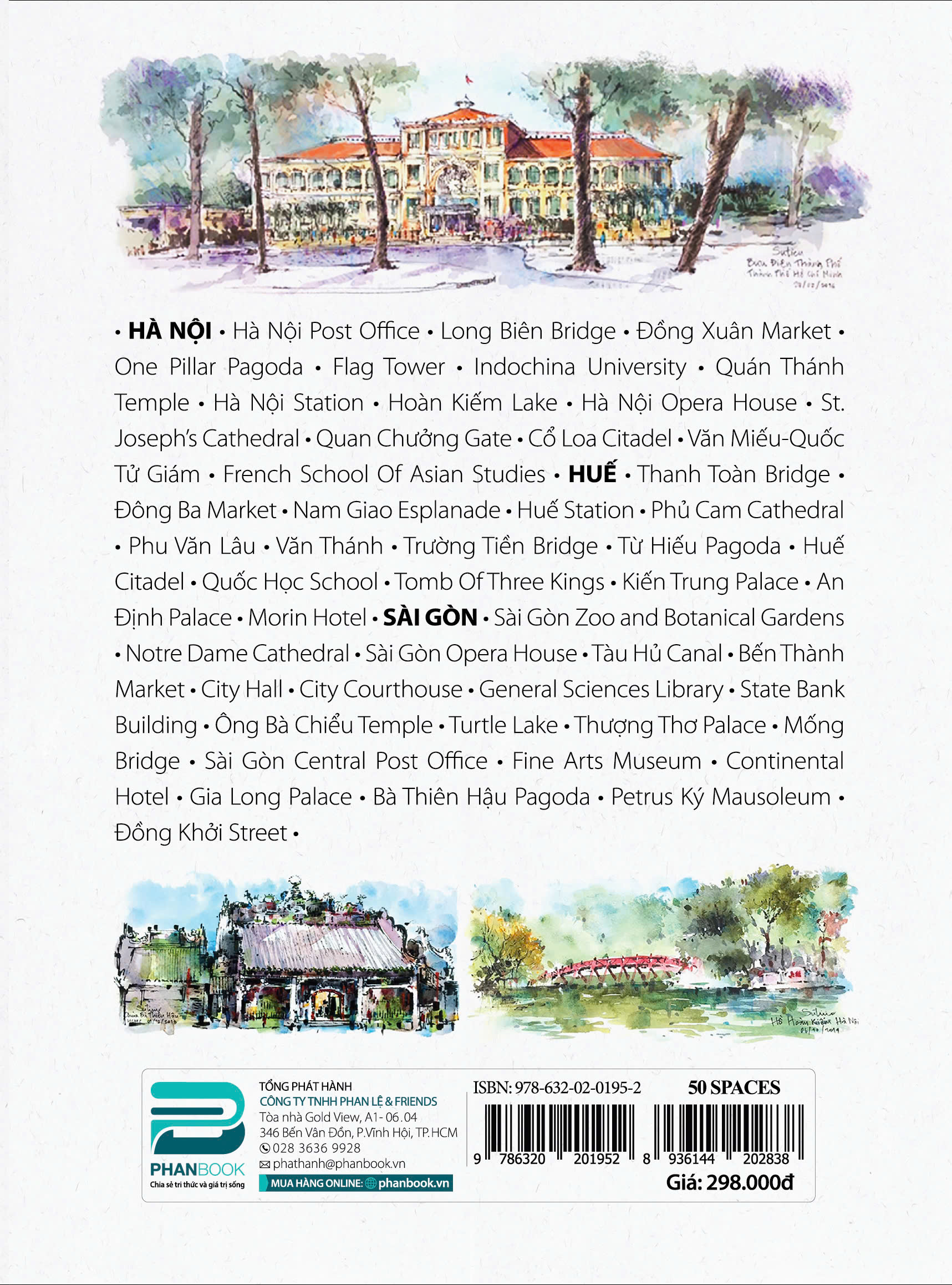 50 Spaces: Hà Nội - Huế - Sài Gòn (Sách Tiếng Anh - In Màu) - Lam Yên