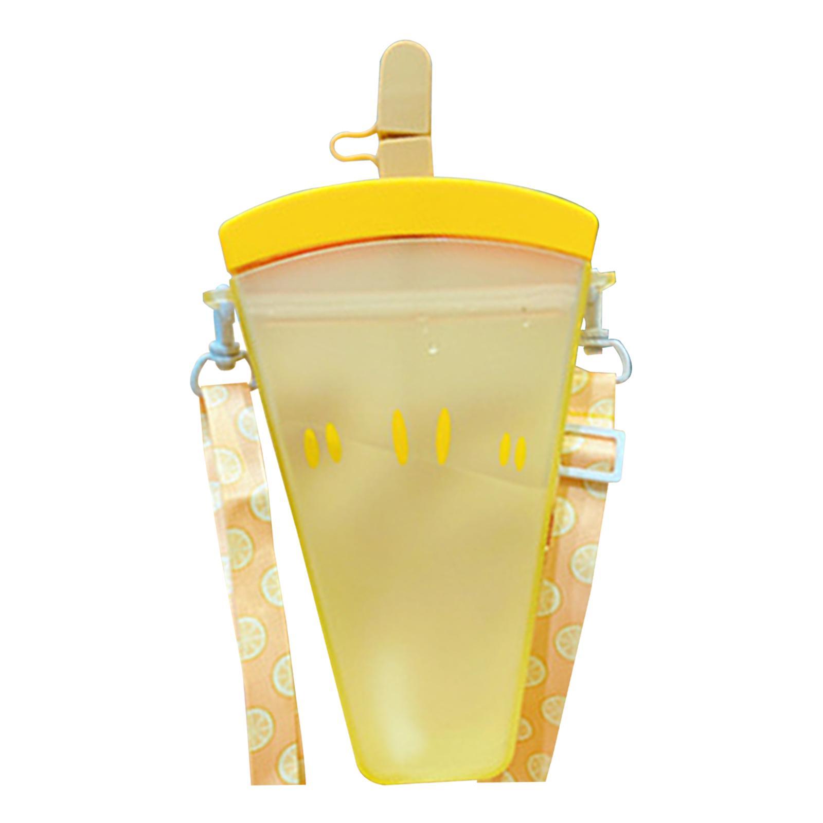 Water Bottle with Sucking Tube Girls Drinking Bottle Creative 320ml Practical Ice Cream Water Bottle for Sports Fishing Street Summer Birthday Gift
