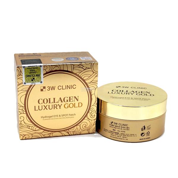 Combo Tinh chất dưỡng da ngăn ngừa lão hoá và Mặt nạ dưỡng mắt 3W Clinic Collagen &amp; Luxury Gold