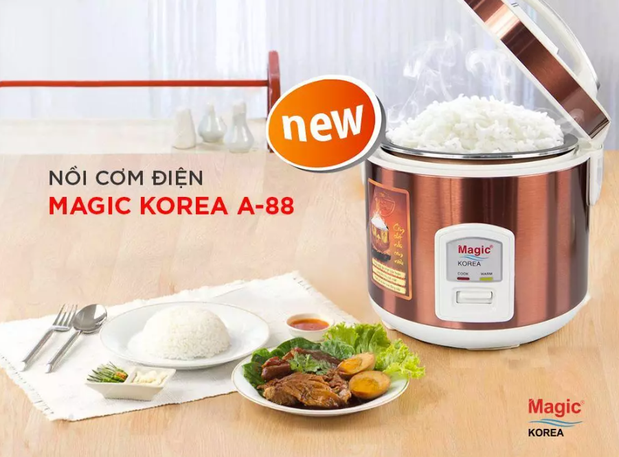 Nồi Cơm Điện Lòng Niêu MAGIC KOREA A-88 Đa Năng Dung Tích 2L Công Suất 650W - Hàng Chính Hãng