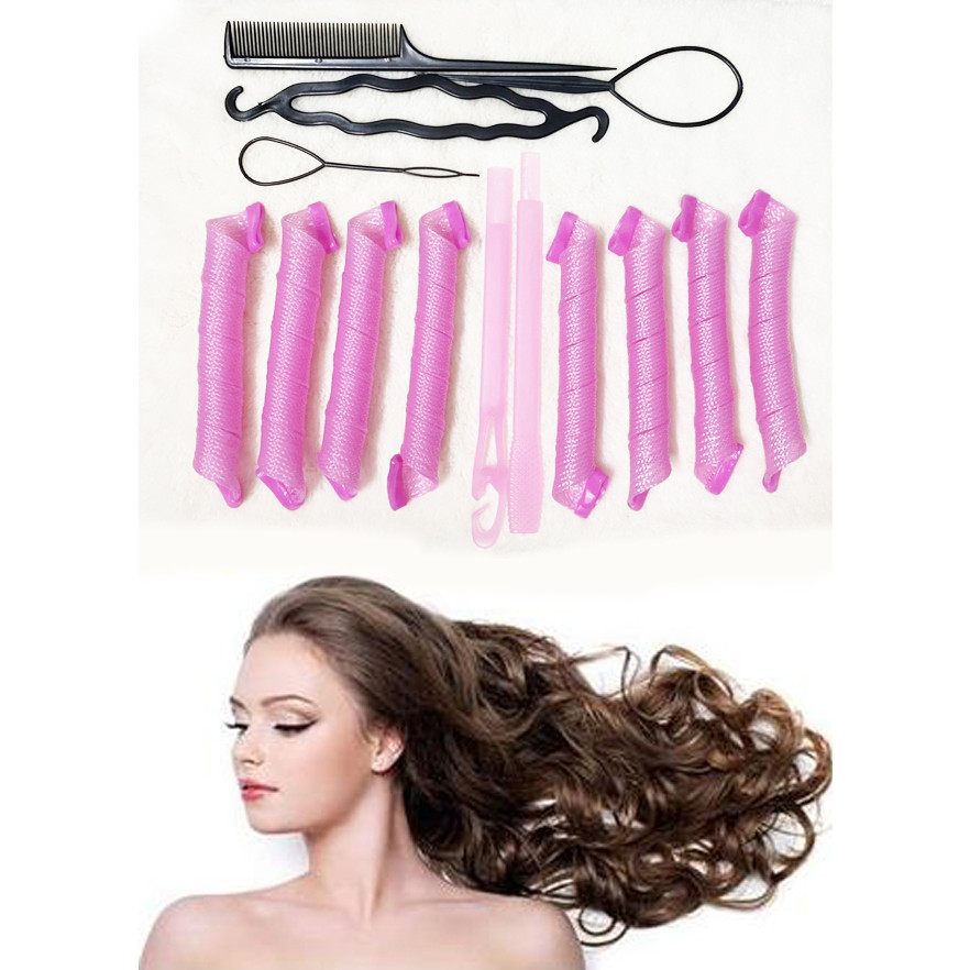 Bộ uốn tóc không nhiệt cúp phồng + 4 dụng cụ tạo kiểu