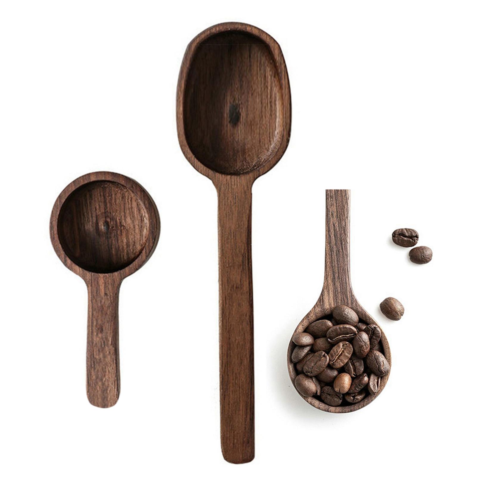 Coffee Scoop, Wooden Coffee Spoon in Black Walnut, Measuring for Coffee Beans, Ground Beans or Tea Tablespoon Home Kitchen Accessories