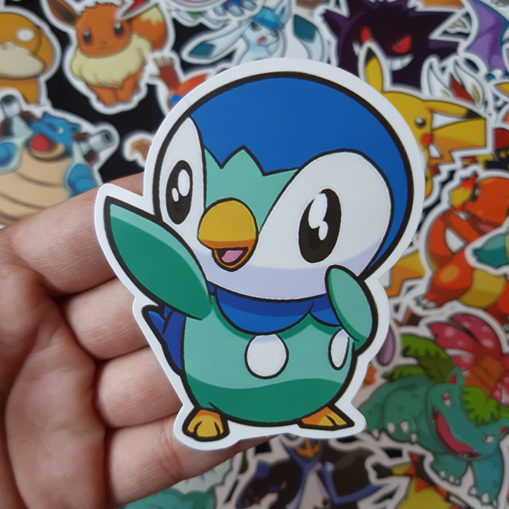 Bộ Sticker dán cao cấp chủ đề POKEMON - Dùng dán Xe, dán mũ bảo hiểm, dán Laptop