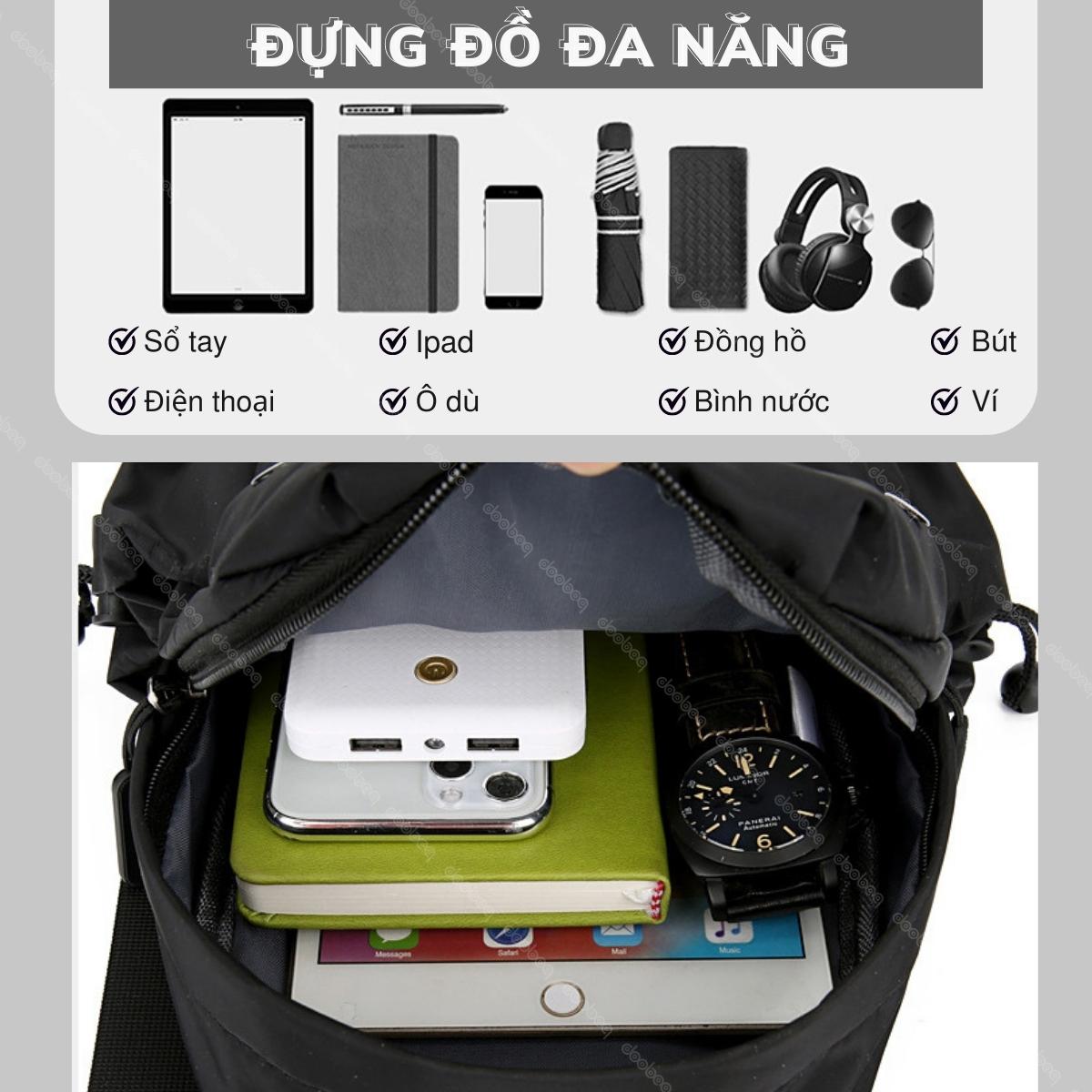 Túi đeo chéo nam thiết kế đeo chéo tiện lợi Doo Bag chất liệu nylon chống kháng nước bền đẹp