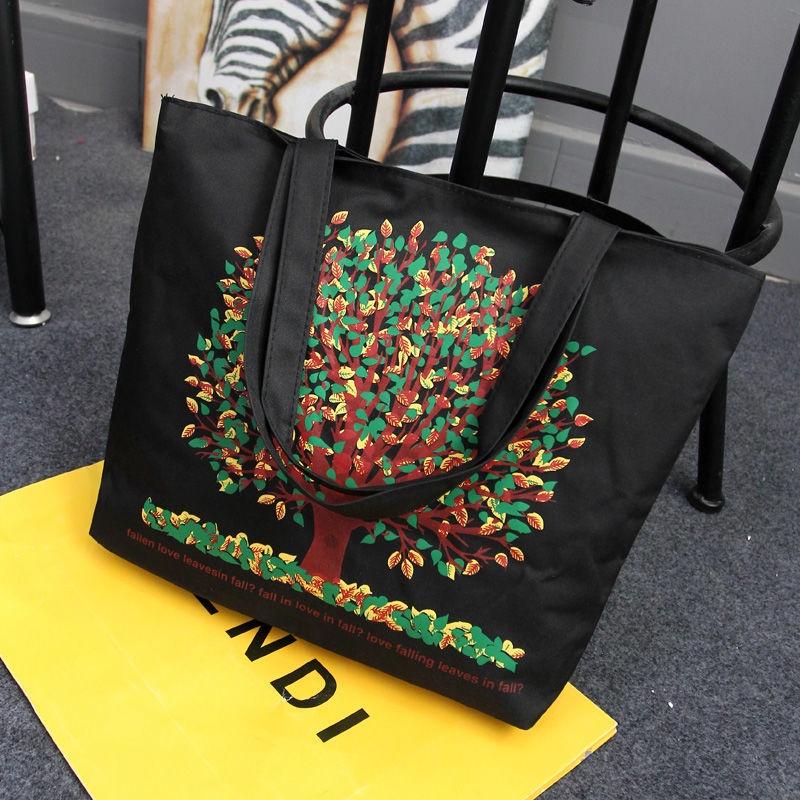 One shoulder canvas bag female literature and art simple cloth bag leisure handbag shopping bag literature and art stude