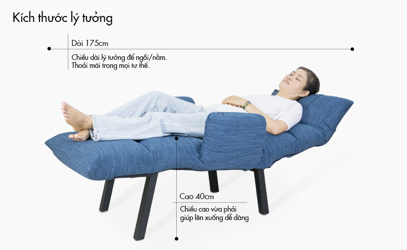 Ghế thư giãn công thái học đa năng dành cho bà bầu, người già, người bị thoát vị đĩa đệm QPG360DO