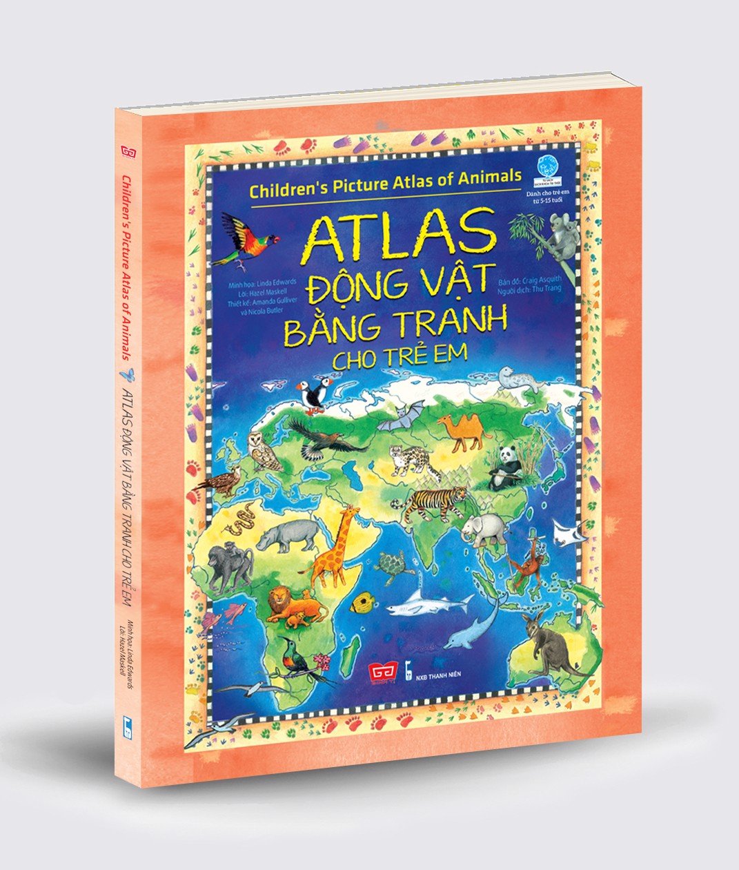 Combo 2 Cuốn: Children's Picture Atlas of Animals - Atlas động vật bằng tranh cho trẻ em + Bách Khoa Tri Thức Về Khám Phá Thế Giới Cho Trẻ Em - Các Loài Mèo Lớn