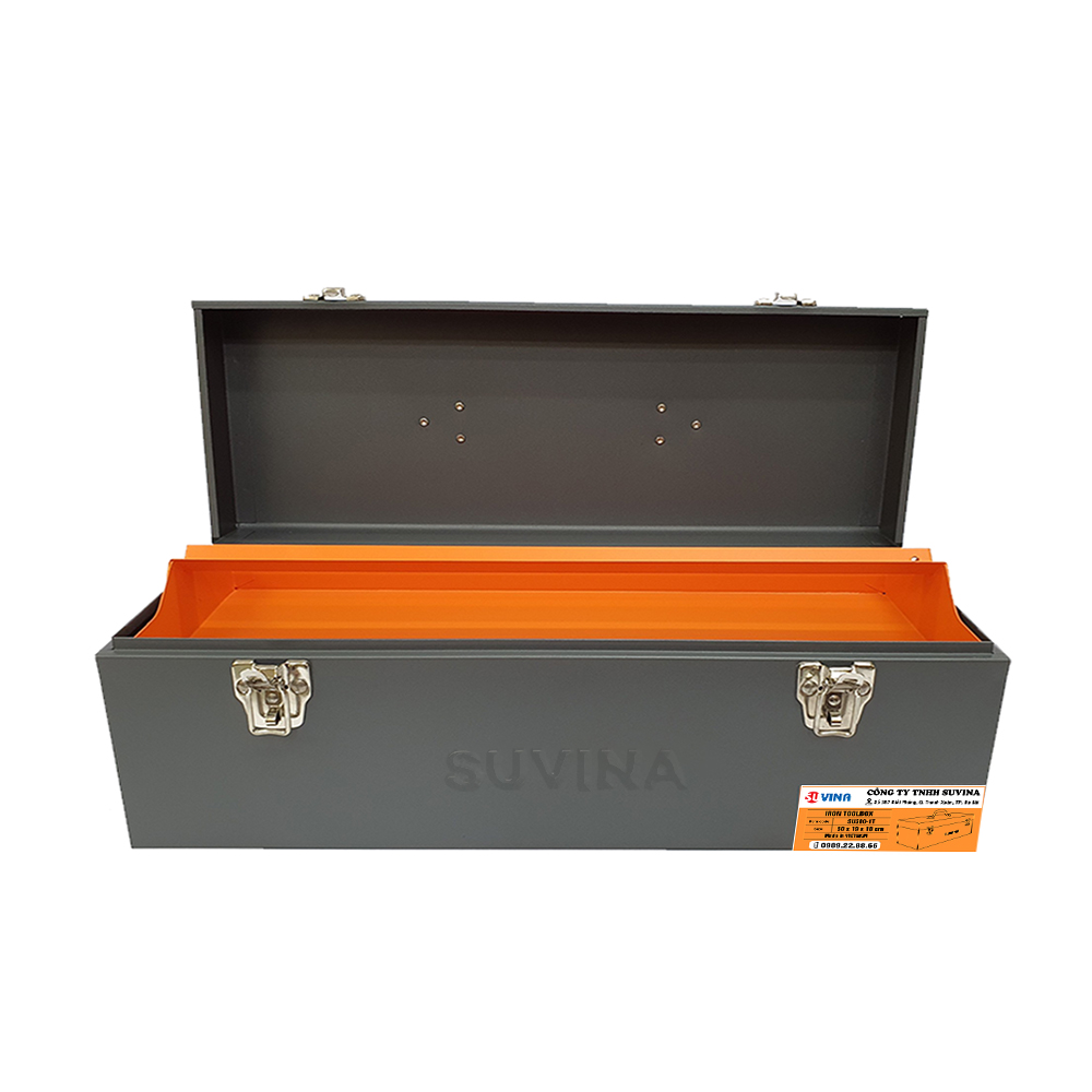 Hộp Đựng Dụng Cụ 1 Tầng 1 Khay SU500-1T, KT 50x19x18cm, Chất Liệu Hợp Kim Thép, Màu ghi đậm, Tay Cầm Tiện Dụng, Sơn Mạ Tĩnh Điện, Có Khóa An Toàn, chống ăn mòn