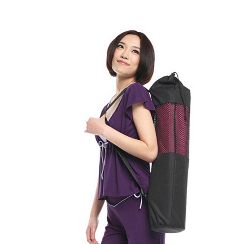 Portable Yoga Net Bag Wear-resistant Yoga Mat Bag Adjustable Carrier Pocket Foldable Washable Fitness Pouch