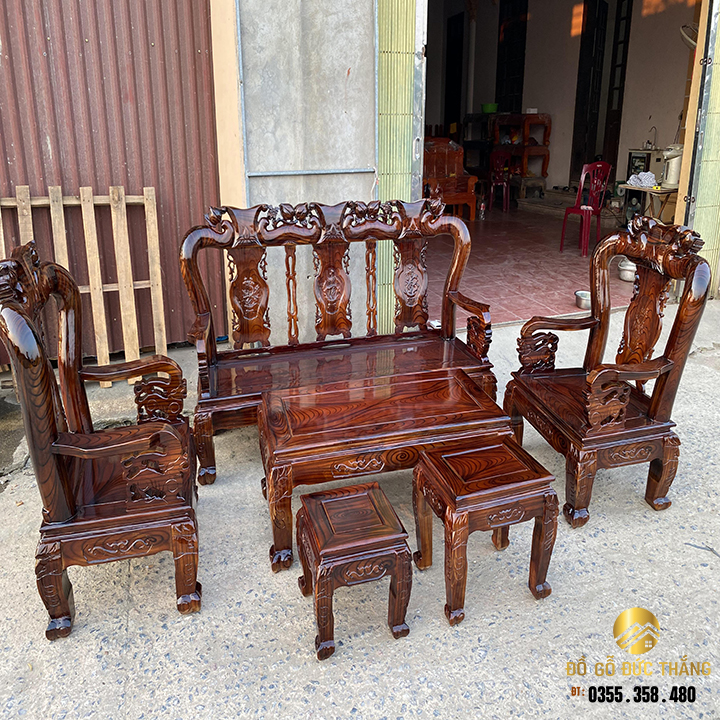 Bàn ghế minh quốc đào tràm tay 12 phù hợp nhà nhỏ gọn