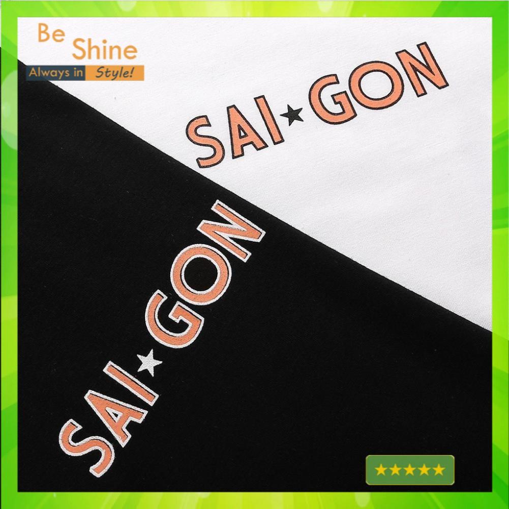 Áo thun saigonese tay lỡ unisex , Áo phông tay lỡ form rộng in hình local brand