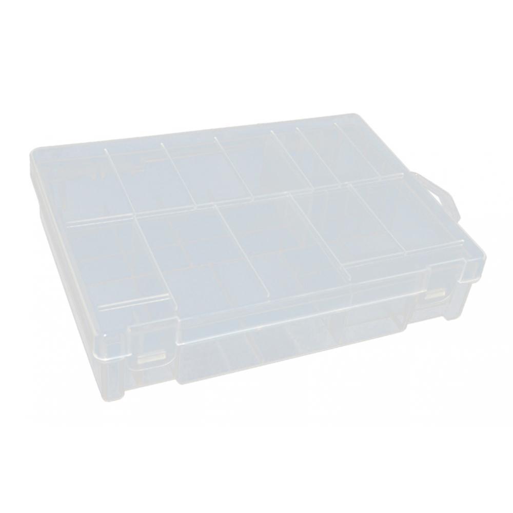 Clear Plastic Battery Storage Case Box Durable for 8x AA &amp; 8x AAA Batteries