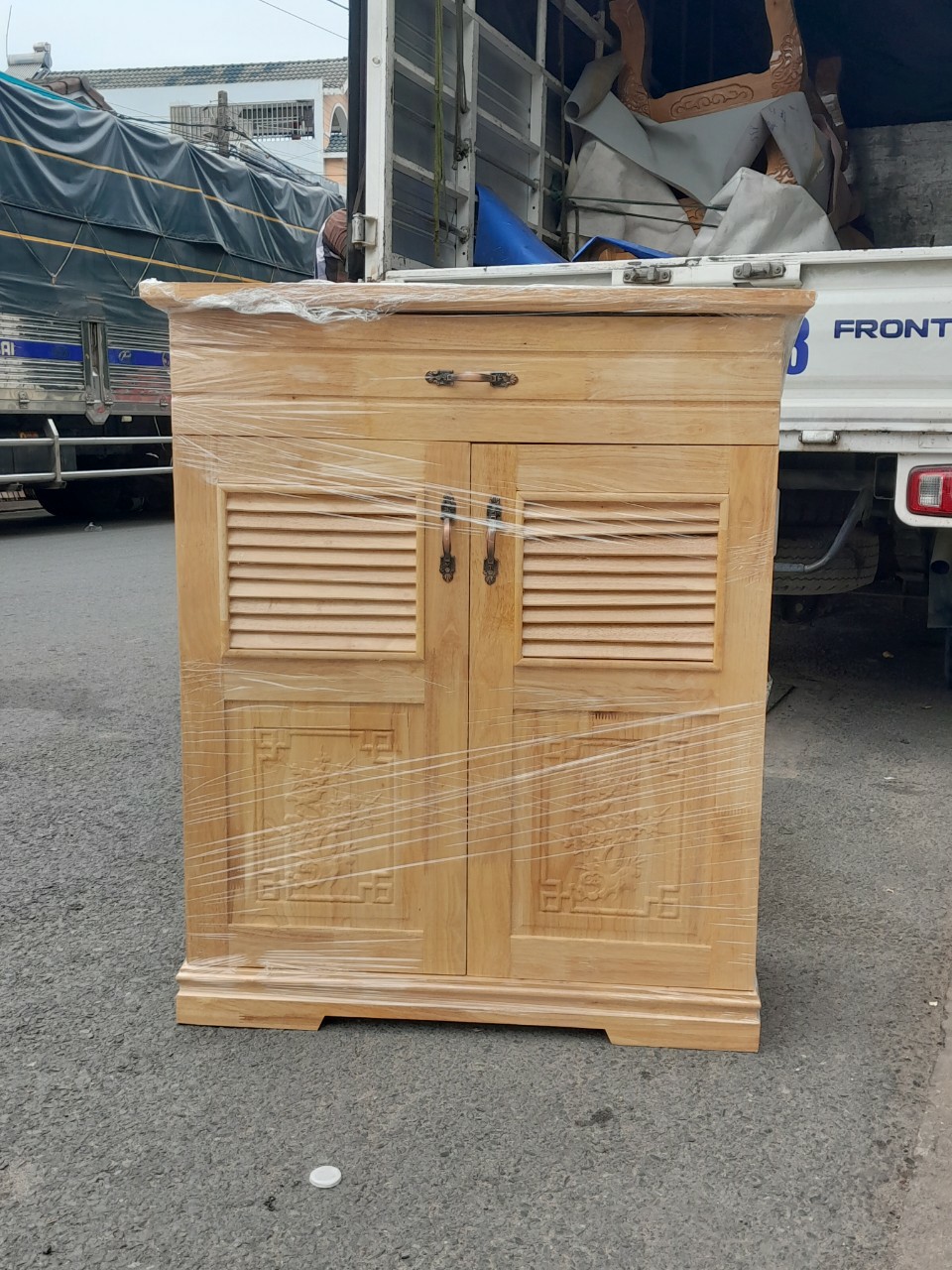 Tủ giày dép gỗ cao su ngang 60 cm