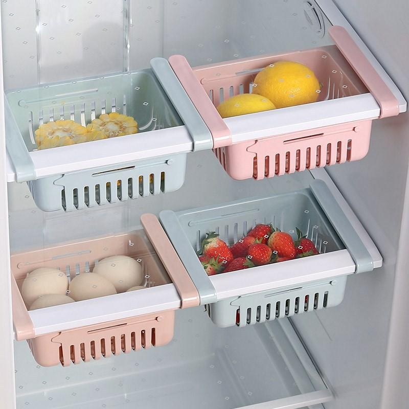 Khay nhựa kéo đựng tủ lạnh có thể gấp gọn
