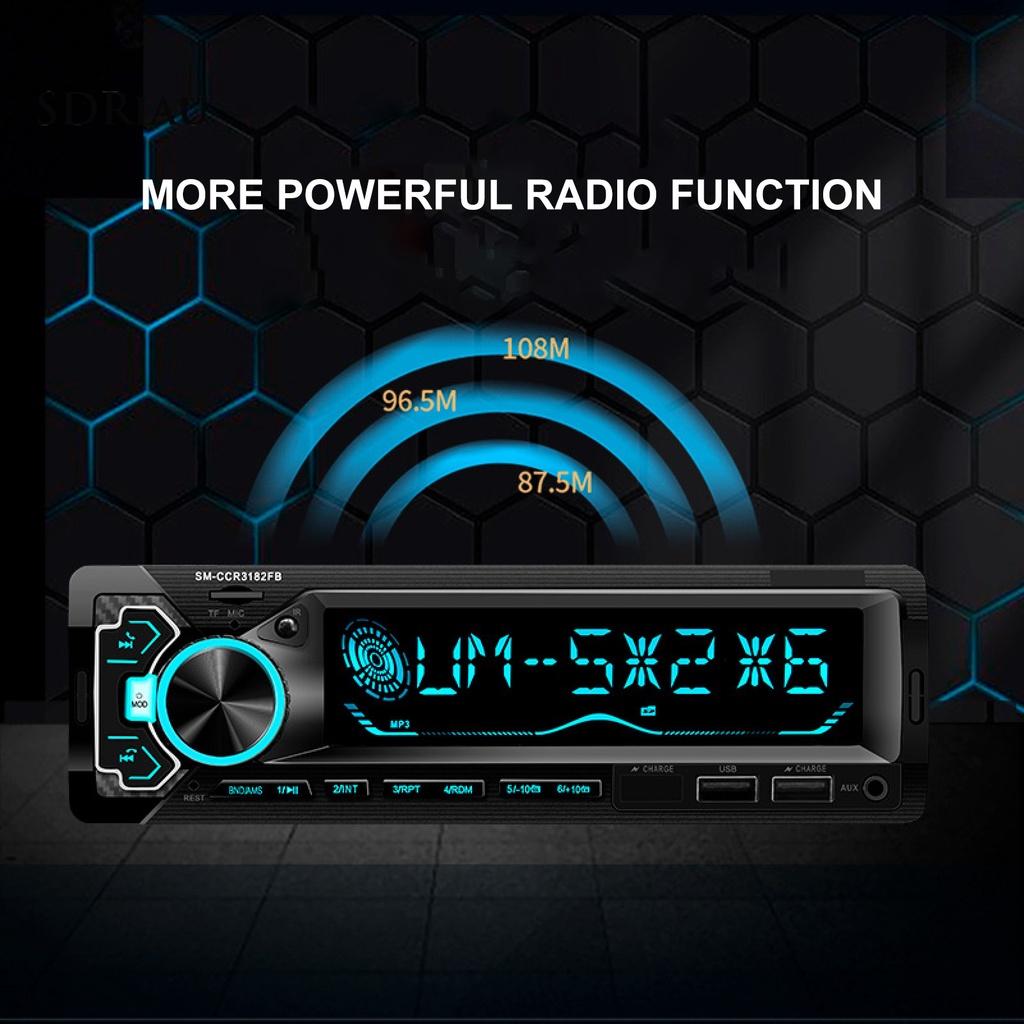 *QCDZ* 3182 12V Car MP3 Player Bluetooth Dual USB Quick Charging Card Radio Player for Vehicles