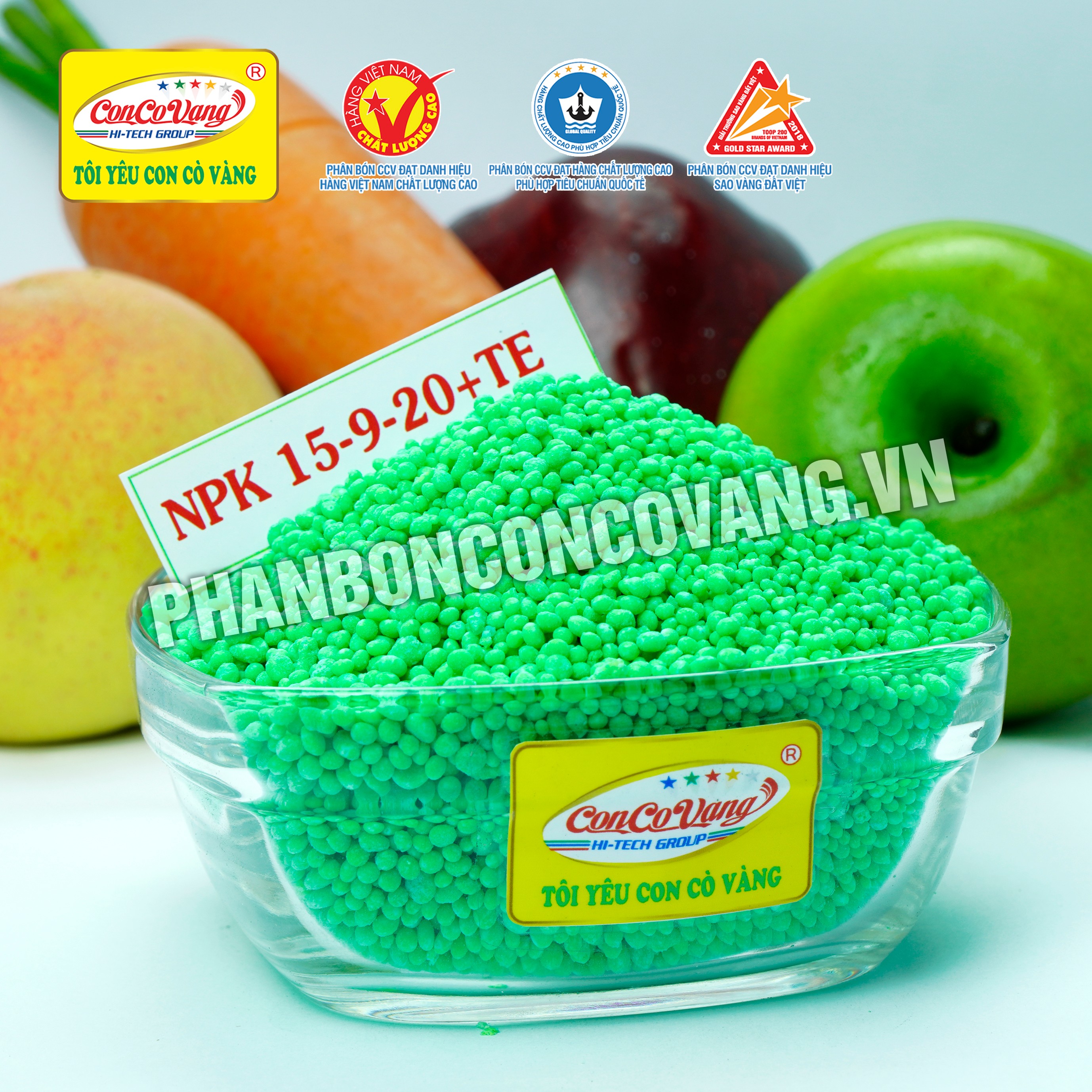 Phân bón hỗn hợp NutriTech NPK 15-9-20+TE 1 KG
