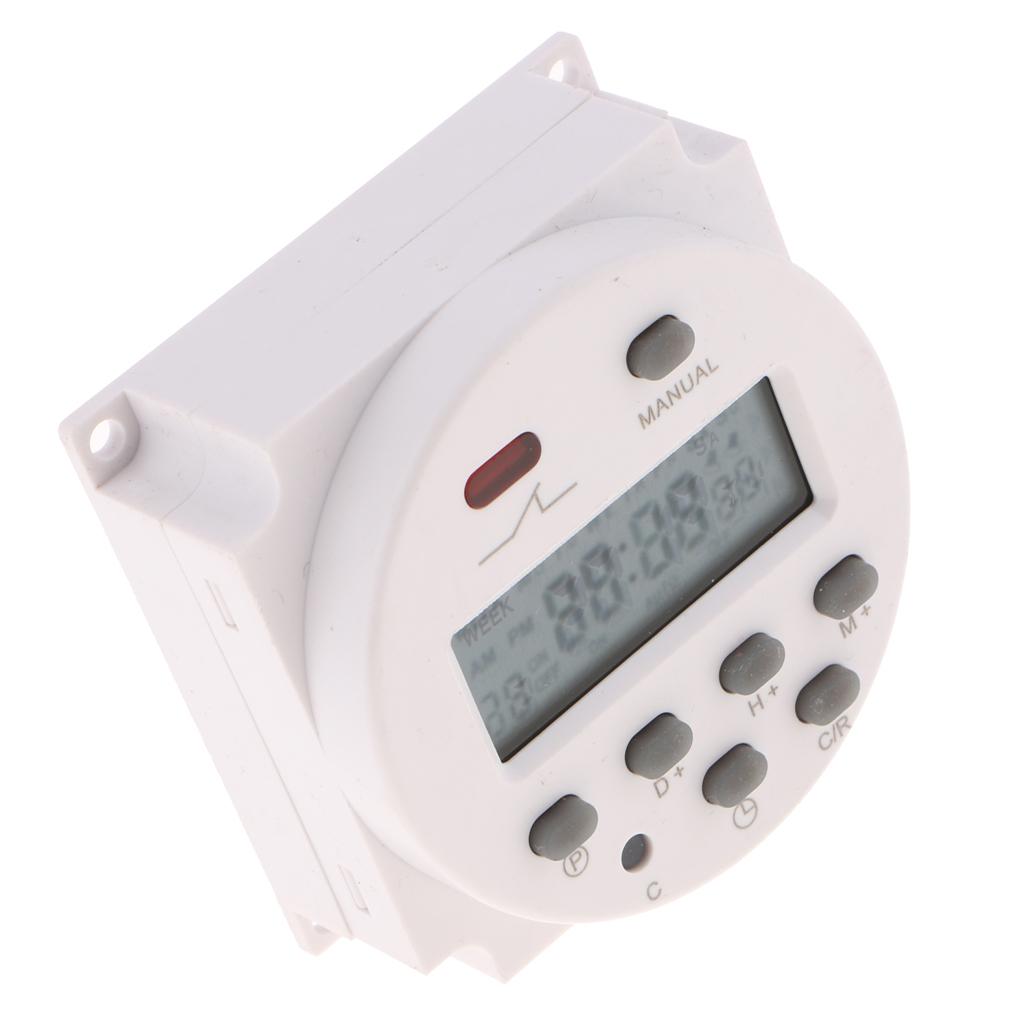 Digital LCD Relay Switch Weekly Programmable Electronic Time Timer 220VAC