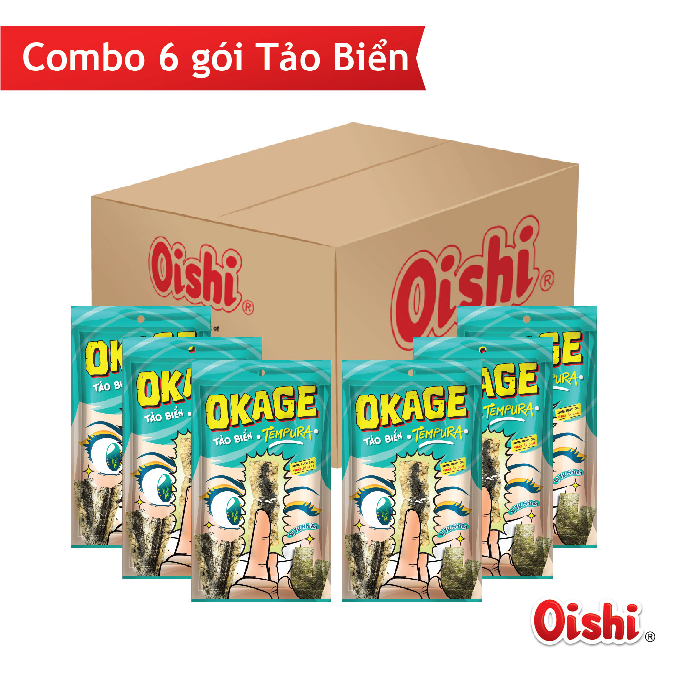 Combo 6 gói Tảo Biển Tempura Vị Tự Nhiên