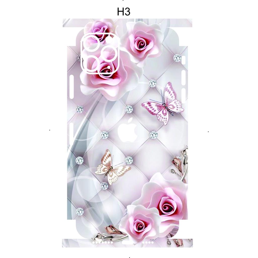 Miếng Dán Skin mặt lưng full viền Dành Cho Điện Thoại iphone 6 đến 13 pro max, chống trầy xước,